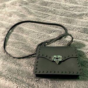 Black small crossbody with handle